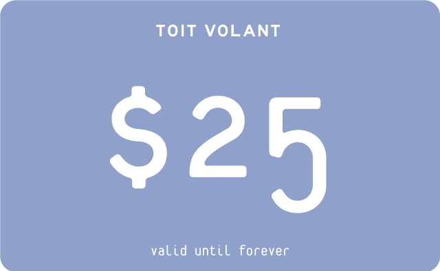 Toit Volant Gift Card